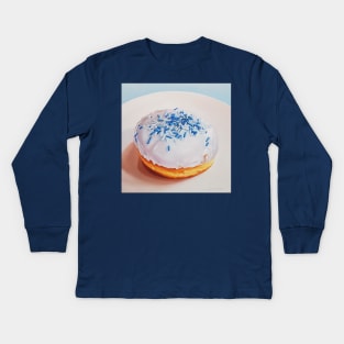 Donut with Sprinkles (Not Strawberry Vanilla) painting Kids Long Sleeve T-Shirt